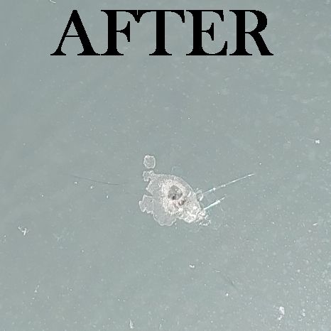 Windshield after repair